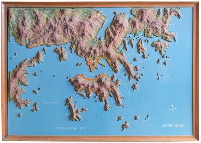 Lot 117 - Hong Kong. Plaster relief map, Kowloon: circa 1950