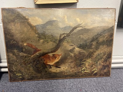 Lot 69 - Continental School. Spanish Landscape with Travellers Resting, circa 1820-1830, oil on canvas