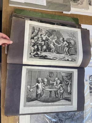 Lot 15 - Old Master Prints and Engravings. A folio album of Dutch, Italian and English prints and engravings