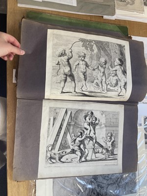 Lot 15 - Old Master Prints and Engravings. A folio album of Dutch, Italian and English prints and engravings