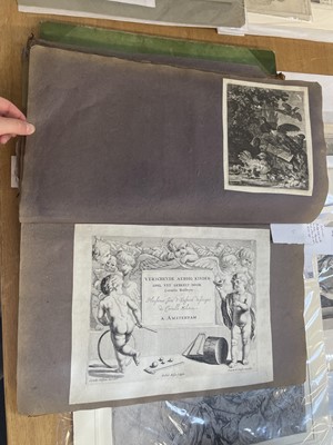 Lot 15 - Old Master Prints and Engravings. A folio album of Dutch, Italian and English prints and engravings