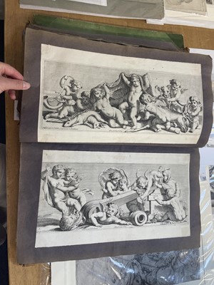 Lot 15 - Old Master Prints and Engravings. A folio album of Dutch, Italian and English prints and engravings