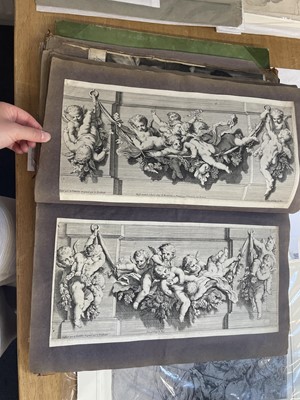 Lot 15 - Old Master Prints and Engravings. A folio album of Dutch, Italian and English prints and engravings