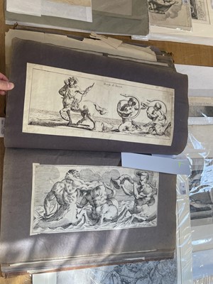Lot 15 - Old Master Prints and Engravings. A folio album of Dutch, Italian and English prints and engravings