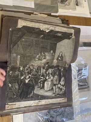 Lot 15 - Old Master Prints and Engravings. A folio album of Dutch, Italian and English prints and engravings