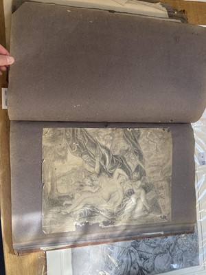 Lot 15 - Old Master Prints and Engravings. A folio album of Dutch, Italian and English prints and engravings