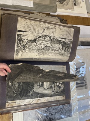 Lot 15 - Old Master Prints and Engravings. A folio album of Dutch, Italian and English prints and engravings