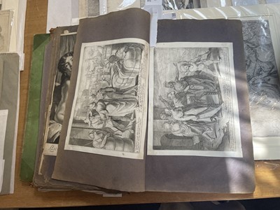 Lot 15 - Old Master Prints and Engravings. A folio album of Dutch, Italian and English prints and engravings