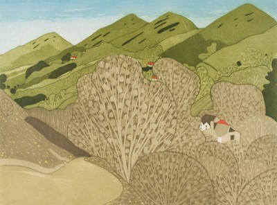 Lot 283 - Brunsdon (John, 1933-2014). Malvern Hills, colour etching