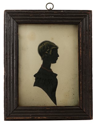 Lot 62 - Silhouette Portraits. Silhouette portrait of Thomas Fisher (Brocklebank, 1814-1906), circa 1831, & 3 others