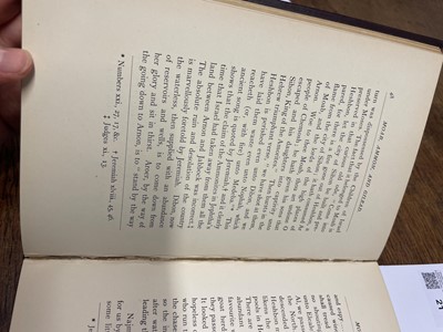 Lot 21 - Heber-Percy (Algernon). Travels in Moab, Ammon & Gilead, 1st edition, 1896