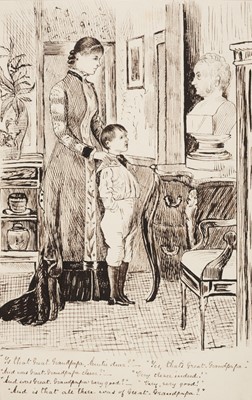 Lot 211 - Scrap Album. Ten pen and ink 'Punch' drawings, circa 1870