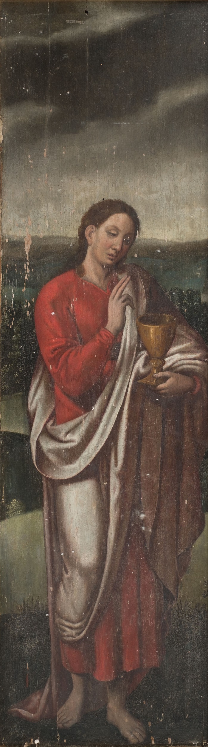 Lot 41 - Flemish School. St. John the Evangelist and