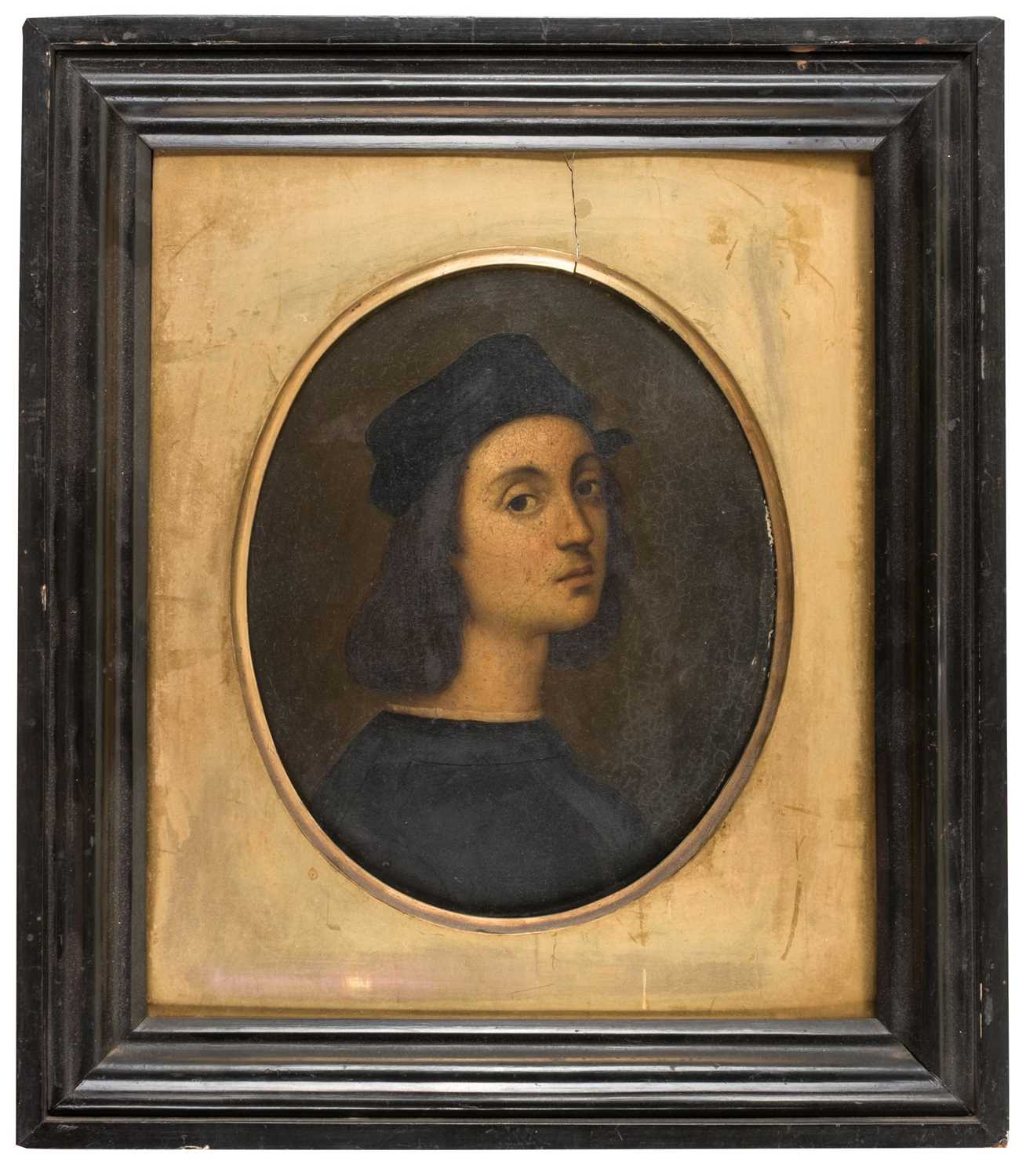 Lot 54 - After Raphael (1483-1520). Self Portrait, 1506, an early 19th century copy after the original oil painting in the Uffizi Gallery, Florence
