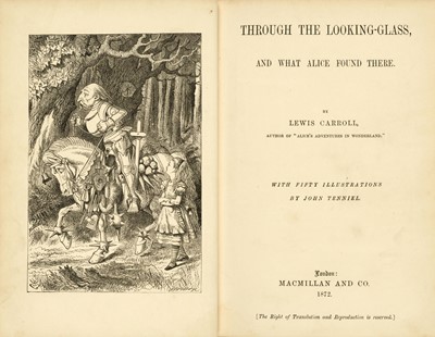 Lot 385 - Carroll (Lewis, Charles Lewis Dodgson). Through The Looking-Glass, 1st edition, 1st issue, 1872