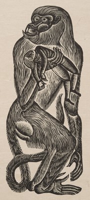 Lot 343 - Jones (David, 1895-1974). Gulliver seized by a Monkey, 1924, wood engraving..., and others