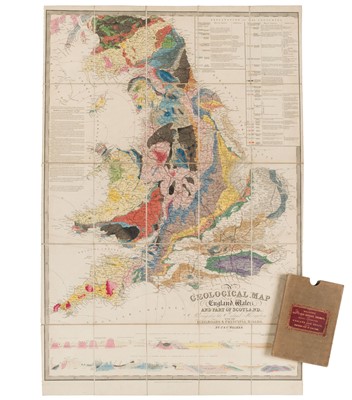 Lot 107 - England & Wales. Walker (J. & C.), A Geological Map of England, Wales and part of Scotland, 1838