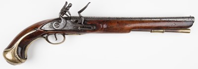 Lot 343 - Pistol. A George II heavy dragoon flintlock pistol, circa 1730
