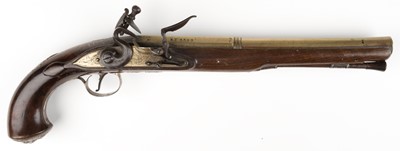 Lot 342 - Pistol. A fine George III flintlock silver mounted pistol by James Barber II