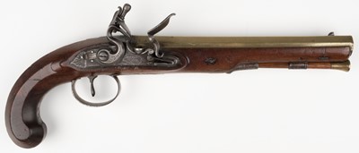 Lot 345 - Pistol. A George III flintlock officer's pistol by Owen Probin, circa 1780