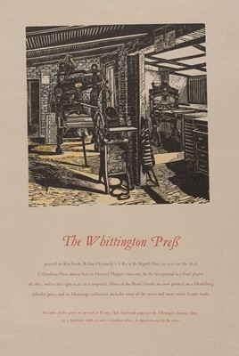 Lot 218 - The Whittington Press. A Poster for the Whittington Press, 1988