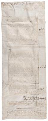 Lot 302 - Estate of Robert Dormer. Proceedings in the court of Exchequer..., manuscript on vellum