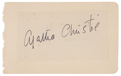 Lot 275 - Christie (Agatha, 1890-1976), English author. Blue ink signature, ‘Agatha Christie’, no date