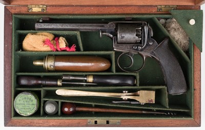 Lot 357 - Revolver. A Victorian Adams Patent five-shot self-cocking revolver, serial number 15067