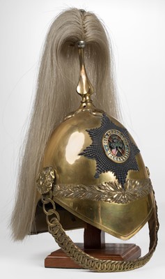 Lot 494 - Royal Irish. A Victorian 1871 pattern Albert helmet of the 4th (Royal Irish) Dragoon Guards