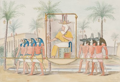 Lot 180 - Egypt. Three watercolours of Egyptian scenes, circa 1845