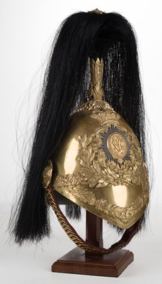 Lot 454 - Carabiniers. A Victorian 1847 pattern officer's Albert helmet of 6th Dragoon Guards (Carabiniers)