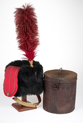 Lot 453 - Busby. A Victorian Hussars busby of the 15th King's Royal Hussars by Hawkes & Co, circa 1880