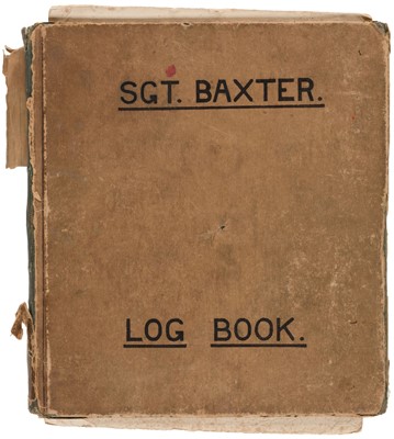 Lot 20 - Battle of Britain. Spitfire Pilot's Logbook, Sergeant S Baxter, 222 Sqd, Killed in Action 14/9/1940