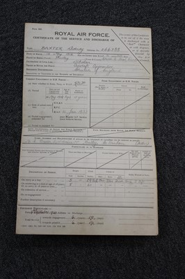 Lot 20 - Battle of Britain. Spitfire Pilot's Logbook, Sergeant S Baxter, 222 Sqd, Killed in Action 14/9/1940