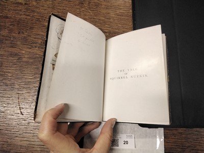 Lot 20 - Potter (Beatrix). The Tale of Squirrel Nutkin, 1st deluxe edition, 1903, rare trial binding
