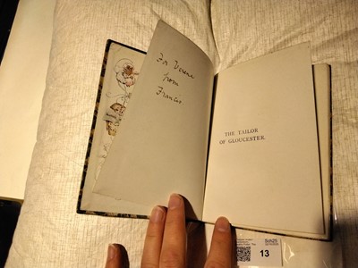 Lot 13 - Potter (Beatrix). The Tailor of Gloucester, 1st deluxe edition, 1903