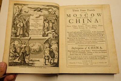 Lot 30 - Ides (Evert Ysbrants). Three Years from Moscow Over-Land to China, 1st ed, 1706