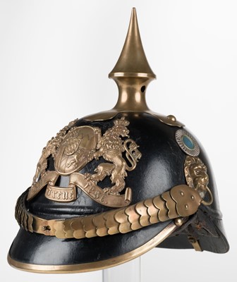 Lot 302 - Pickelhaube. A Bavarian Schwere Reiter No 2 Regiment pickelhaube, circa 1880