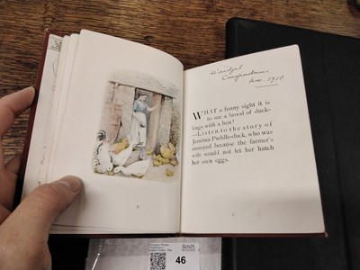 Lot 46 - Potter (Beatrix). The Tale of Jemima Puddle-Duck, 1st deluxe edition, 1908