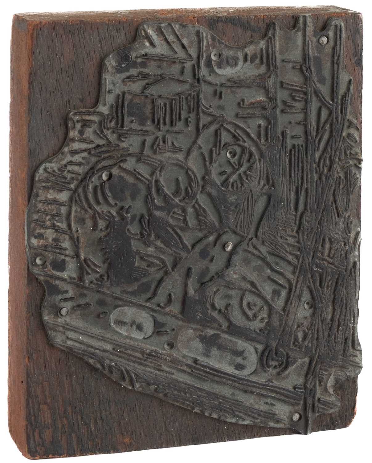 Lot 80 - Printing Blocks. The Tale of Little Pig Robinson printing blocks, 1930