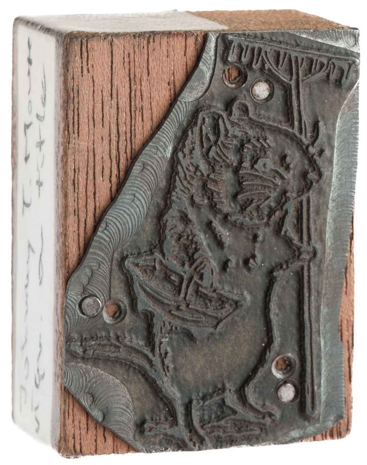 Lot 68 - Printing Block. The Tale of Johnny Town-Mouse printing block, 1918