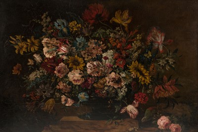 Lot 121 - Dutch school. Still Life with Flowers, circa 1830