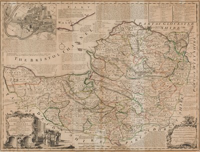 Lot 135 - Somerset. (Bowen (E.), An Improved Map of Somerset, circa 1765