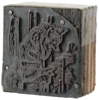 Lot 81 - Printing Blocks. The Tale of the Pie and the Patty-Pan printing blocks, 1930