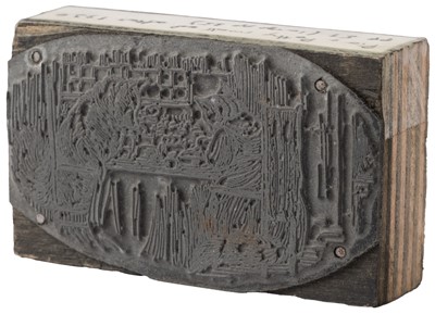 Lot 81 - Printing Blocks. The Tale of the Pie and the Patty-Pan printing blocks, 1930