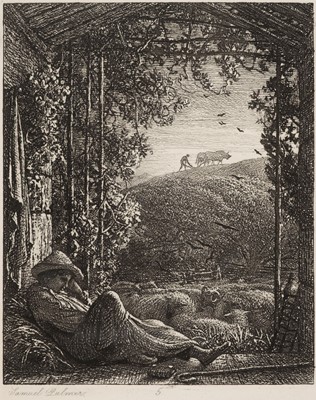Lot 99 - Palmer (Samuel, 1805-1881). The Sleeping Shepherd, 1857