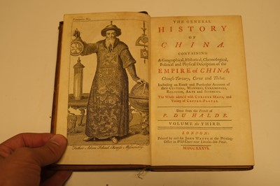 Lot 24 - Du Halde (Jean-Baptiste). The General History of China, 4 vols, 1st ed, 1736