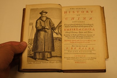 Lot 24 - Du Halde (Jean-Baptiste). The General History of China, 4 vols, 1st ed, 1736