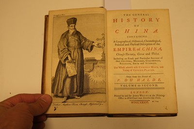 Lot 24 - Du Halde (Jean-Baptiste). The General History of China, 4 vols, 1st ed, 1736