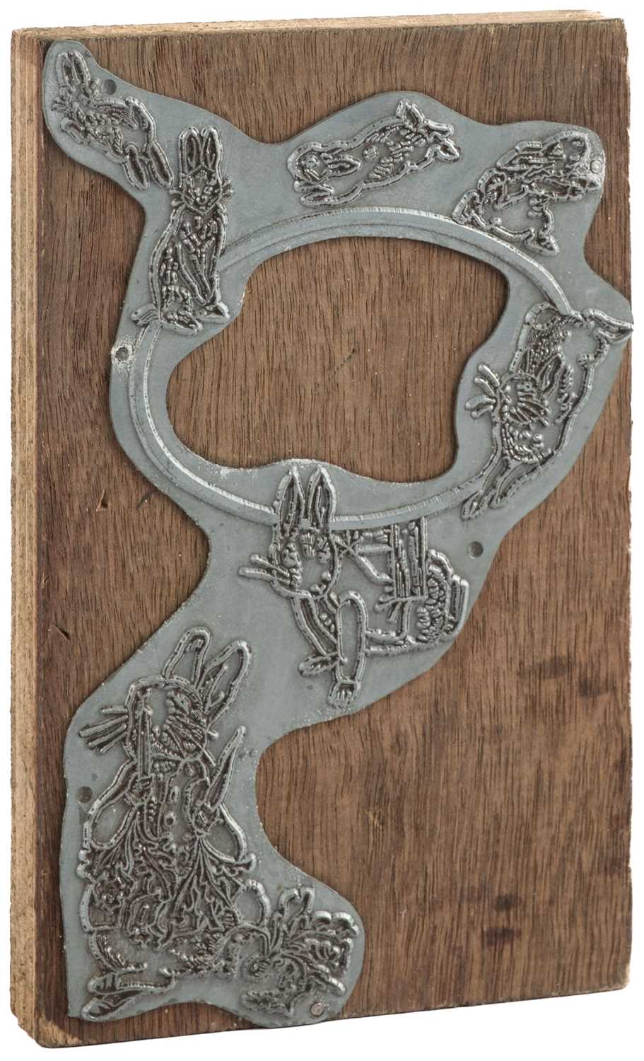 Lot 86 - Printing Blocks. The Tale of Mr. Jeremy Fisher printing block, circa 1940, & 2 others